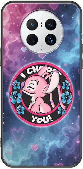 Hülle I Choose You Pink Huawei Mate 50 Pro Schwarz TPU Schwarzes Silikon
