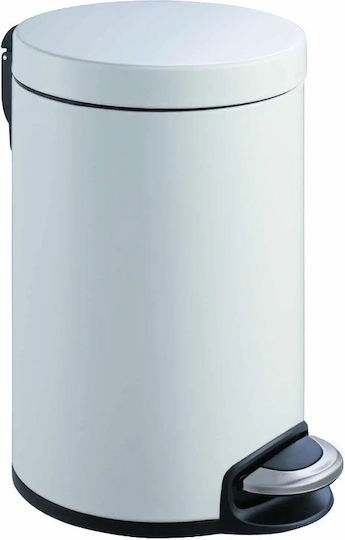 Eko Serene Inox Badezimmer Mülleimer 12Es Weiß