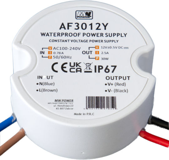Af3012y Mw Power 30w 12v/2.5a Кръгло Захранване