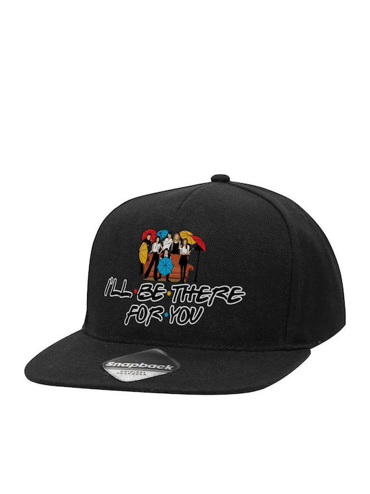 Friends Cover Adult Flat Snapback Hat Black 100...