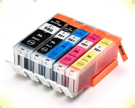 Compatible Canon PGI-580XXL PGBK Black & CLI-581XXL Colors Multipack Canon580set