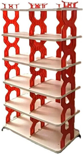 Yj-04585 Shoe Organizer Plastic Red Yj-04585 Shoe Organizer Plastic Red