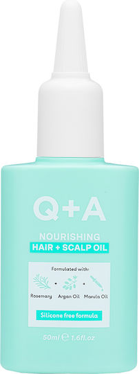Q+A Natural Skincare Масло за коса против Косопад 50мл