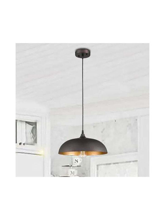 Pendant Light Black Rail with Socket E27 35x15x130cm