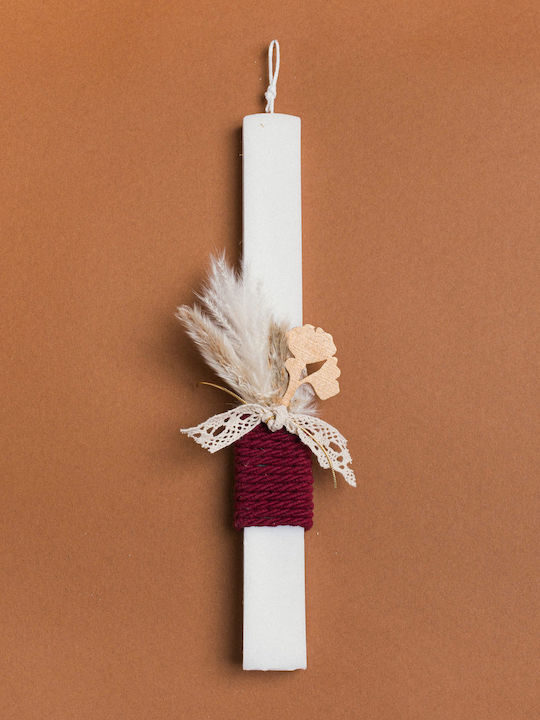 Beauty Home Candle 33cm Wooden Branch Dried Burgundy Beauty Home Candle 33cm Wooden Branch Dried Burgundy