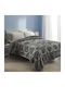 Charalambidis Textiles Spanish Velvet Blanket Double Size 220x240cm Dark Gray