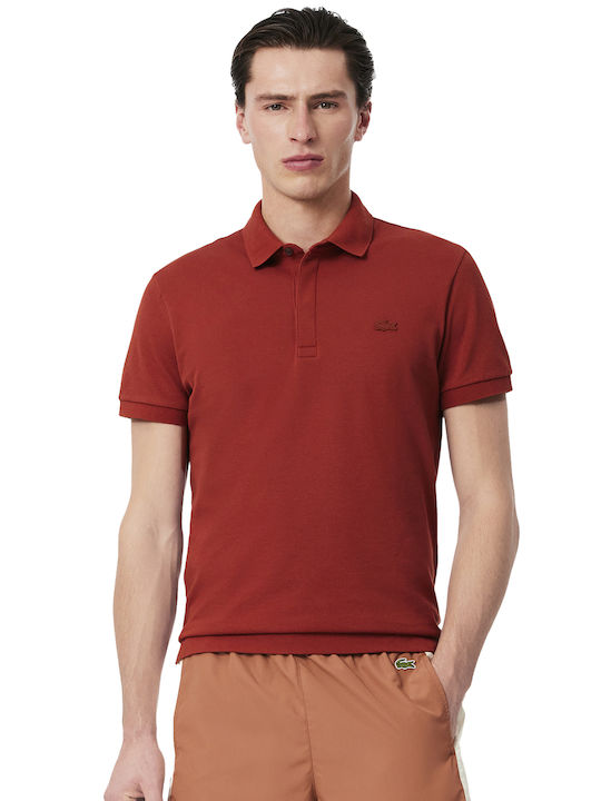 Lacoste Μπλούζα Κοντομάνικη Καφέ