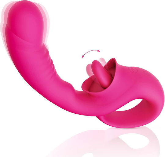 SMD Double Trouble Double Vibrator 18.7cm Fuchsia