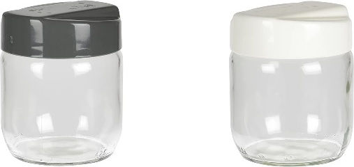 Excellent Houseware Set 2buc Borcane pentru Zahăr / Maro cu capac Sticlă Transparent 425ml Excellent Houseware Set 2buc Borcane pentru Zahăr / Maro cu capac Sticlă Transparent 425ml