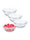 Excellent Houseware Μπωλ Σερβιρίσματος Παγωτού Στρογγυλό Γυάλινο Διάφανο με Διάμετρο 12εκ. 4τμχ