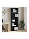 Bibliotecă Neagră Stejar 60x30x189 cm