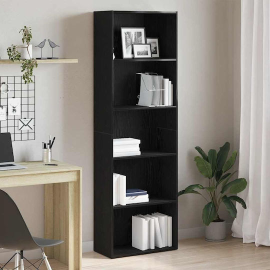 Βιβλιοθήκη Μαύρη Δρυς 60x30x189εκ.