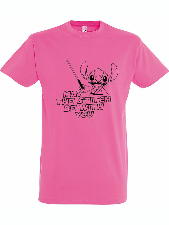 Kids' T-shirt Pink May The Stitch Be With You, Stitch Ft Star Wars