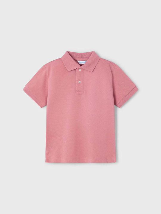 Mayoral Kids' Polo Short Sleeve Pink Basic
