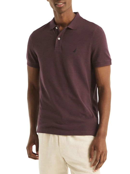 Nautica Polo Short Sleeve Purple Blouse