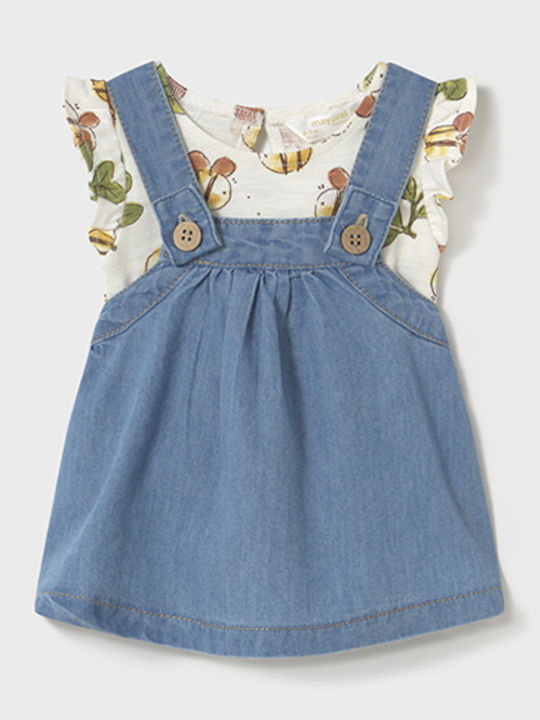 Rochie pentru Copii Fără mâneci Denim Set cu Bluză Chlorinated
