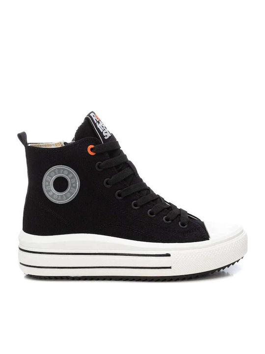 Γυναικεία Flatforms Μποτάκια Μαύρο