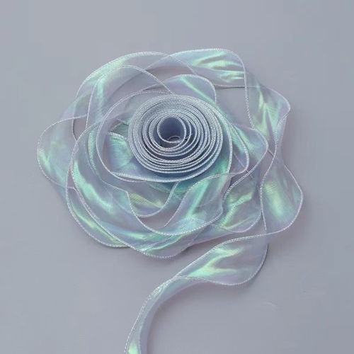 4cm X 9m Ασημένιο Συμφωνικό Νήμα Fishtail Flower Cake Συσκευασία Κορδέλα Δαντέλα Διακοσμητικό Ινώδες