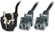 Microconnect IEC C13 / Schuko - IEC C13 / Schuko Кабел 1.8м Черен (PE011318)
