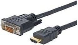 Vivolink PROHDMIDVI1 U/UTP Netzwerkkabel 1m Schwarzes
