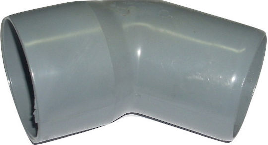 Γωνία Pvc Φ125 Ανοικτή 45 Μοιρών Drivaplast