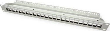 Roline Кийстоун пач панел за рафт 19" 24 порта cat6 Сив