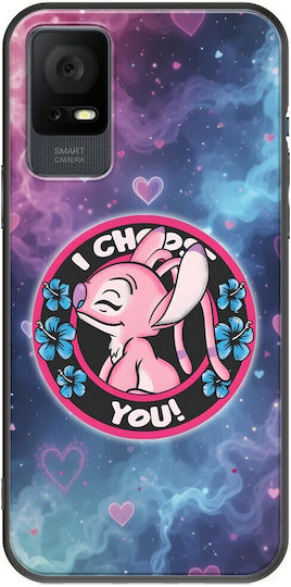Case I Choose You Pink Tcl 406 Black TPU Black Silicone