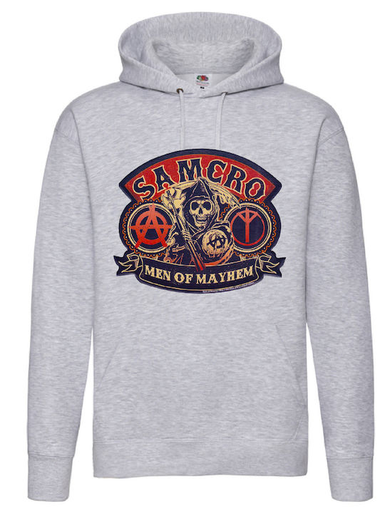 Hanorac gri Sons of Anarchy Samcro Bărbați Mayh...