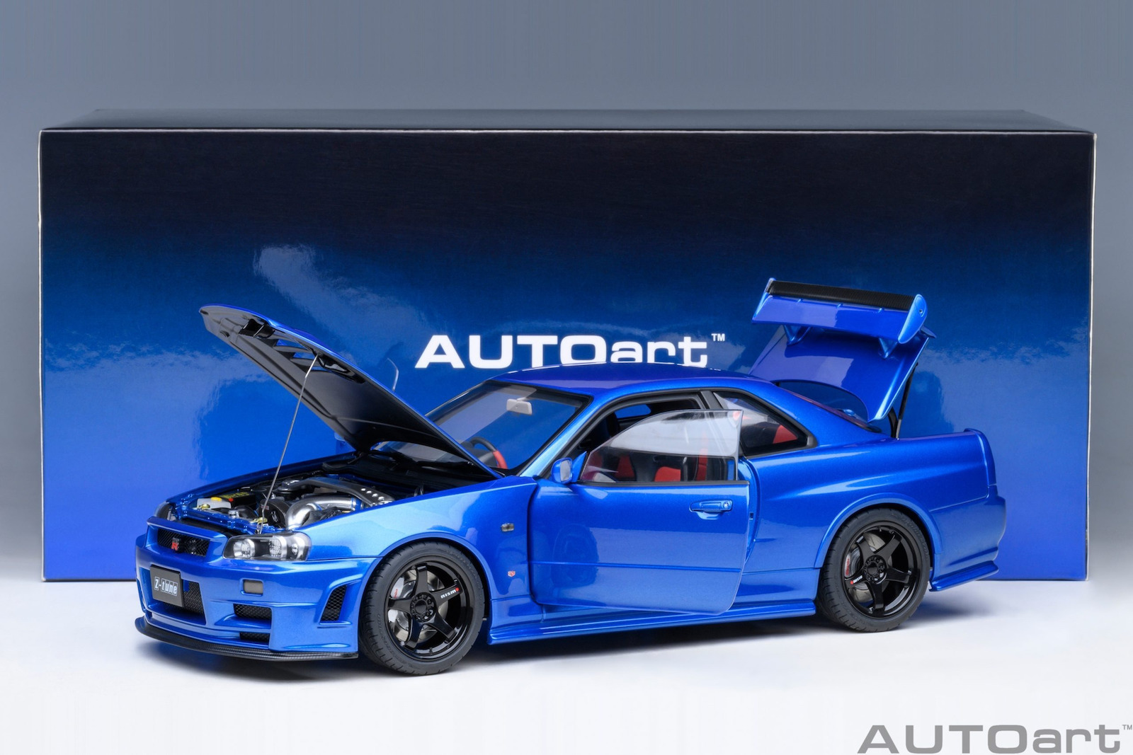 Autoart Nissan Skyline GT-R R34 Nismo Z-tune Bayside Blue 2005