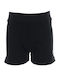 Kinder-Shorts/Bermudas Stoff Schwarz
