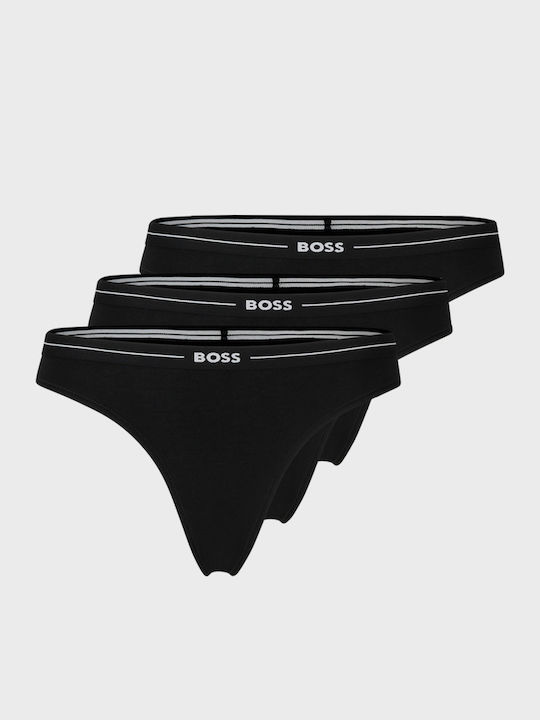 Βαμβακερά Femei Șir de caractere 3Pack Negre