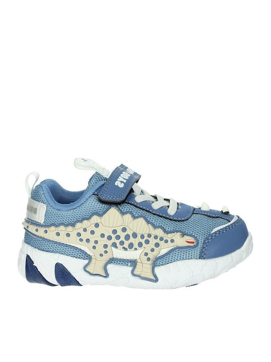 Παιδικά Sneakers με Σκρατς & Φωτάκια Μπλε