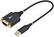 StarTech USB 2.0 Кабел USB-A мъжки - USB-A мъжки Черен 0.3м 1P1FFC-USB-SERIAL