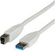 Secomp USB 2.0 Кабел USB-A мъжки - USB-B мъжки Бял 0.8м