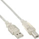 InLine USB 2.0 Cable USB-A male - USB-B male Διάφανο 2m 34518T