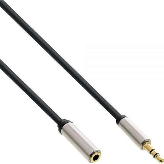 InLine InLine 3.5mm Jack Cable - 3.5mm Male to 3.5mm Male Silver 5m with Gold Plated Terminals 99235