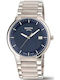 Boccia Men's Watch Battery with Silver Metal Bracelet