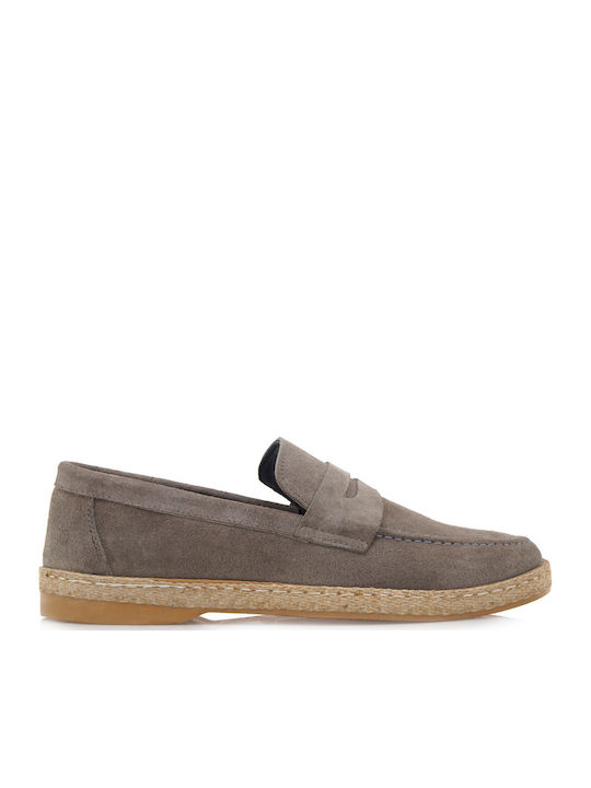Suede Ανδρικά Loafers σε Γκρι Χρώμα