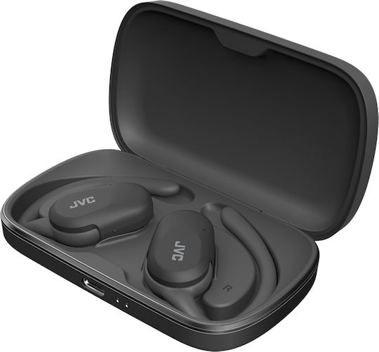 JVC HA-NP40T In-ear Bluetooth Handsfree Ακουστικά με Αντοχή στον Ιδρώτα και Θήκη Φόρτισης Μαύρα