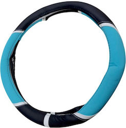 Car Steering Wheel Cover Leather Blue