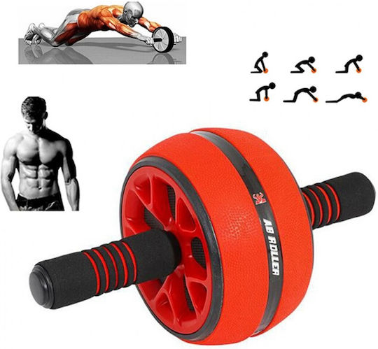 Abdominal Exercise Wheel Abs Roller Red Abdominal Muscle Fitness Wheel Black