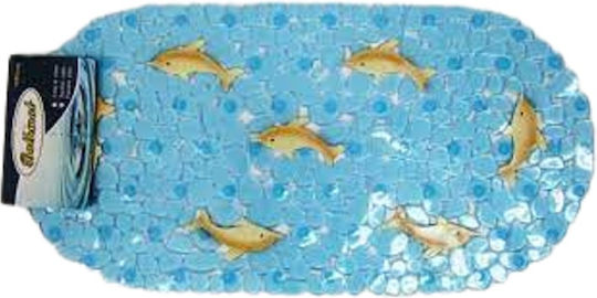 Rutschfeste Badematte mit Saugnäpfen Transparent 35x76εκ.