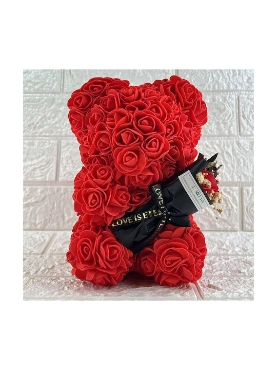 Ursuleț din Trandafiri Artificiali Red 25cm în cutie HOMie