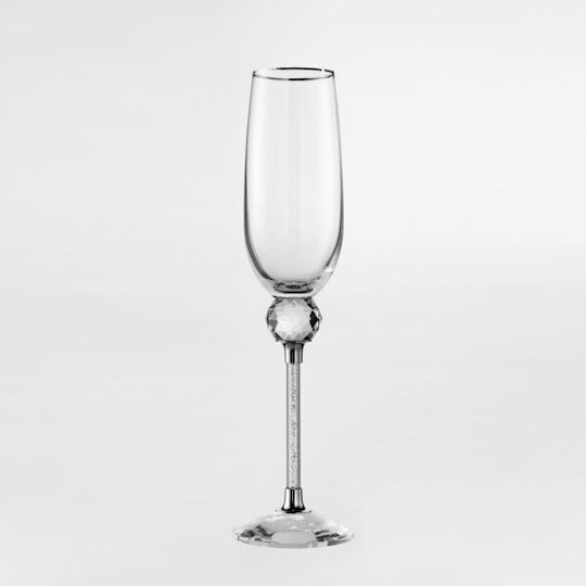 Kaliso Glass Champagne made of Glass in Silver Color Goblet