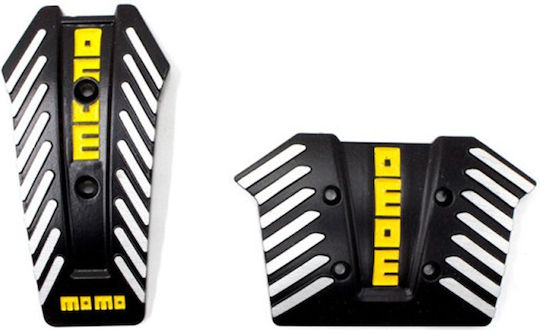 Car Pedal Set Non Slip Universal Aluminum Black 2pcs