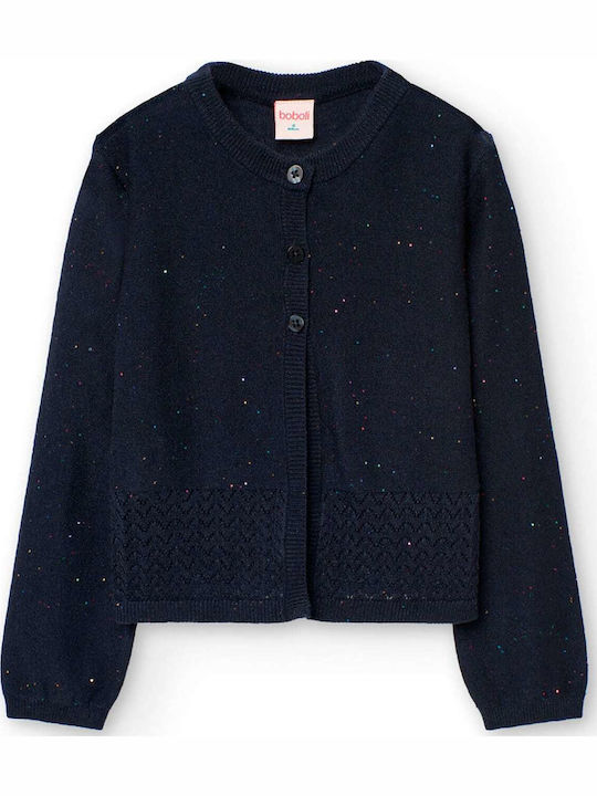 Kids Cardigan Dark Blue Knitwear Jacket