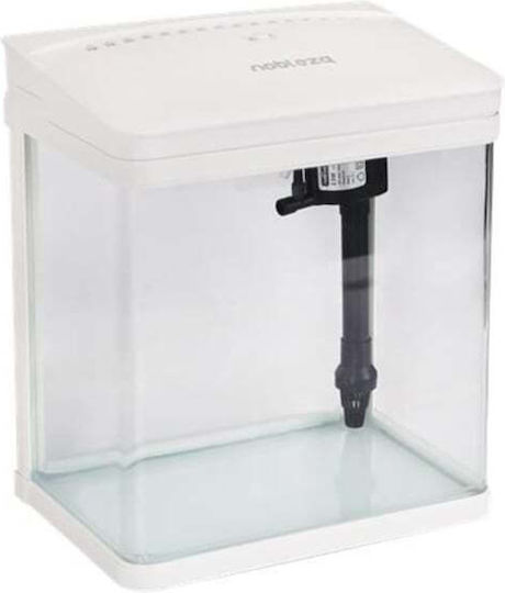 Mini Ενυδρείο 14l Φωτισμό Led Αντλία Νερού Φίλτρο Λευκό Nobleza 30002