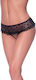 Skirted Hipster Open Crotch Black