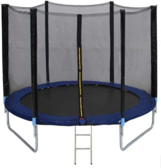 Dream House Trampolin Für Draußen Mit 366cm Durchmesser Mit Netz Und Leiter Blau