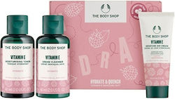 The Body Shop Hydrate & Quench Skin Care Set for Moisturizing & Facial Cleaning